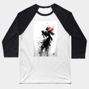 Beta Fish Ink Portrait Baseball T-Shirt